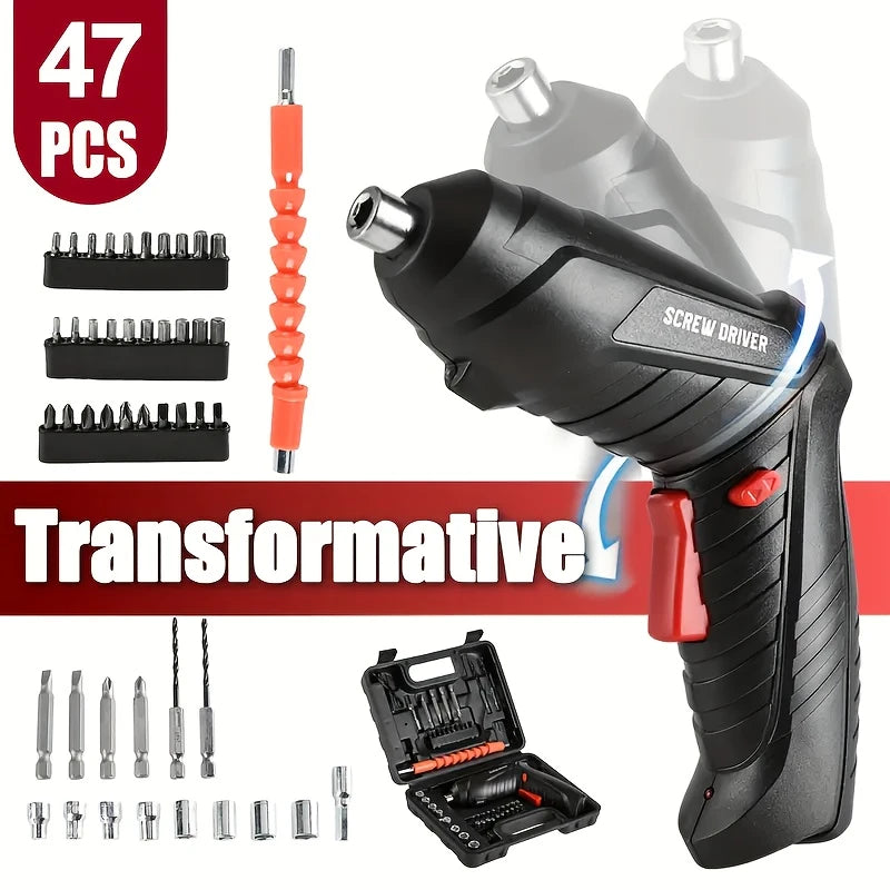 Destornillador Eléctrico Inalámbrico 3.6V – Set de 47 piezas