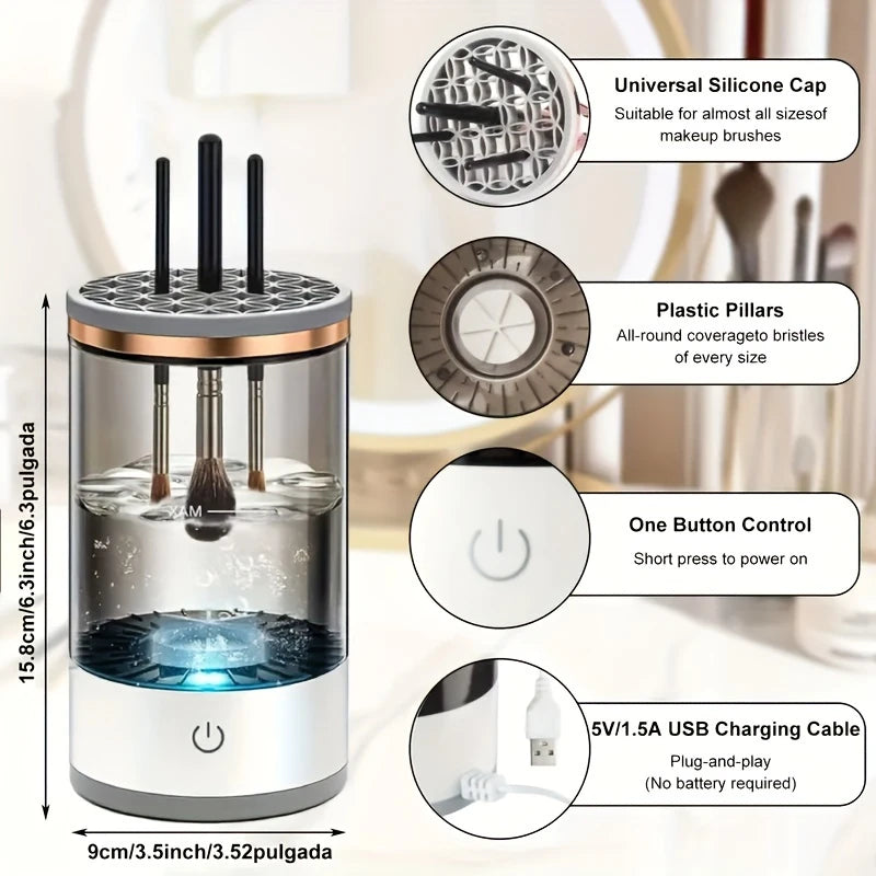 Limpia Brochas Eléctrico – Brush Cleaner & Dryer Profesional